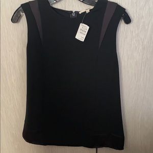 NEW J Brand 2 tone Black sleeveless blouse